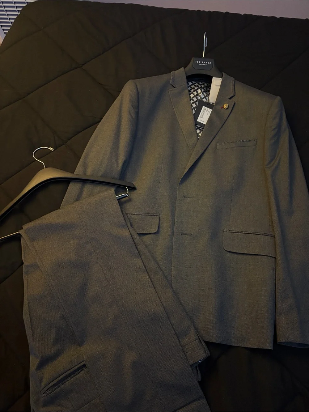 Ted Baker Dark Charcoal Single-Breasted Sport Coat